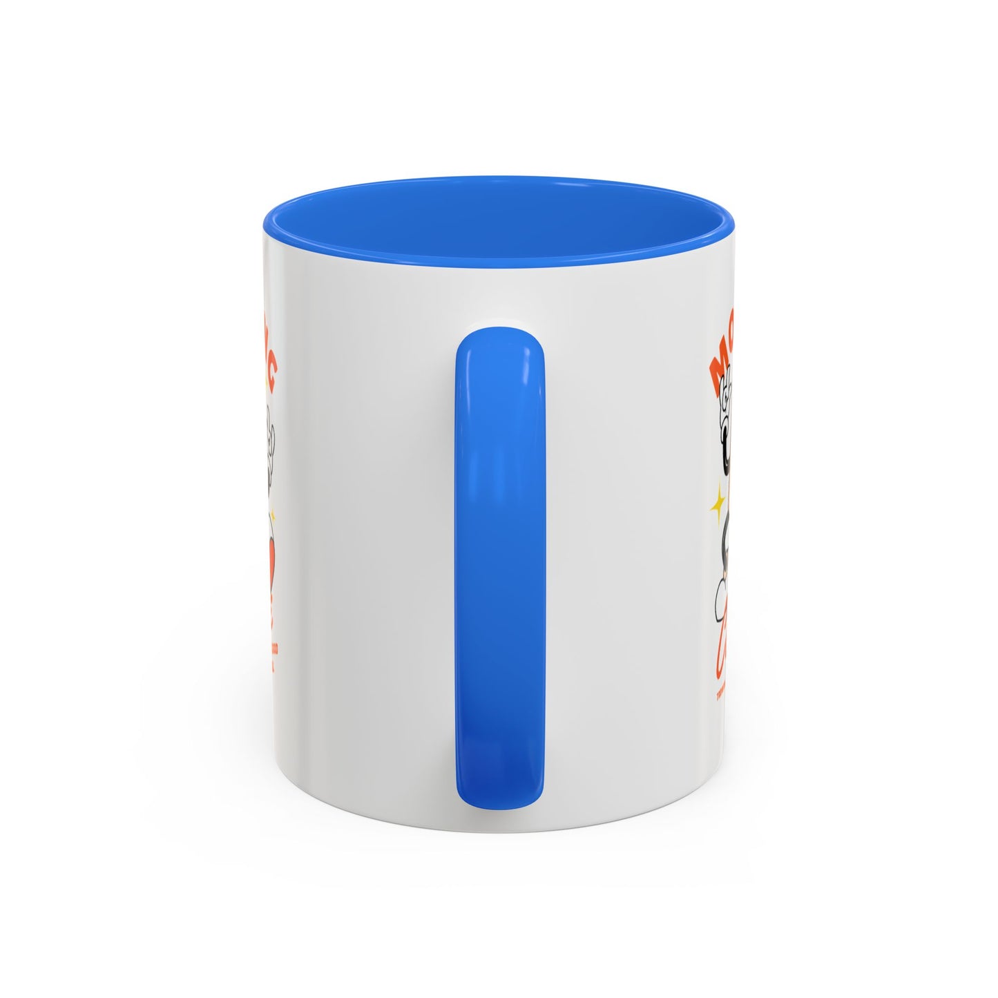 Morning Coffee Mug | Retro Cartoon Coffee Cup, Colorful Ceramic