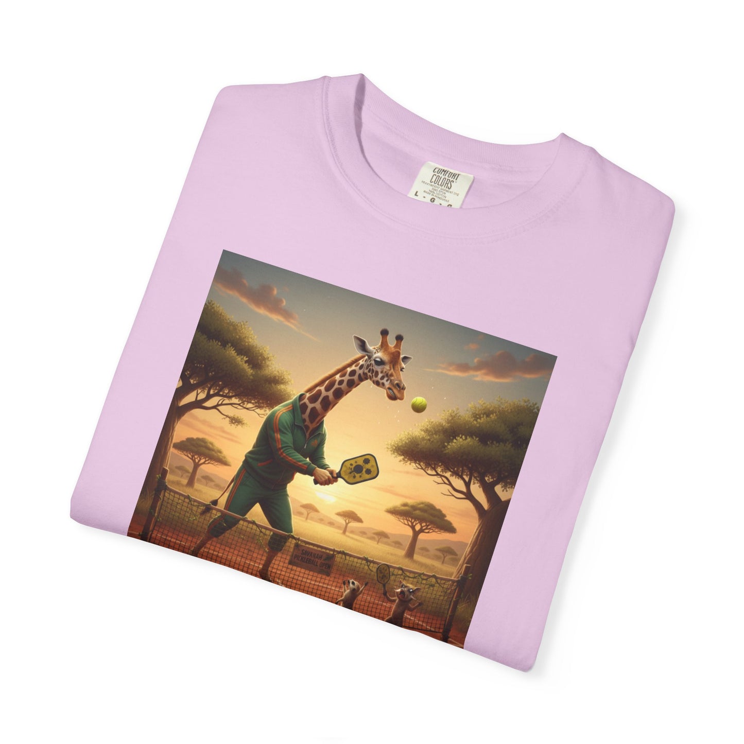 Long-Neck Larry  Pickleballer Unisex Garment-Dyed T-shirt