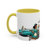 1950s Diner Scene Mug | Retro Car Hop Coffee Cup