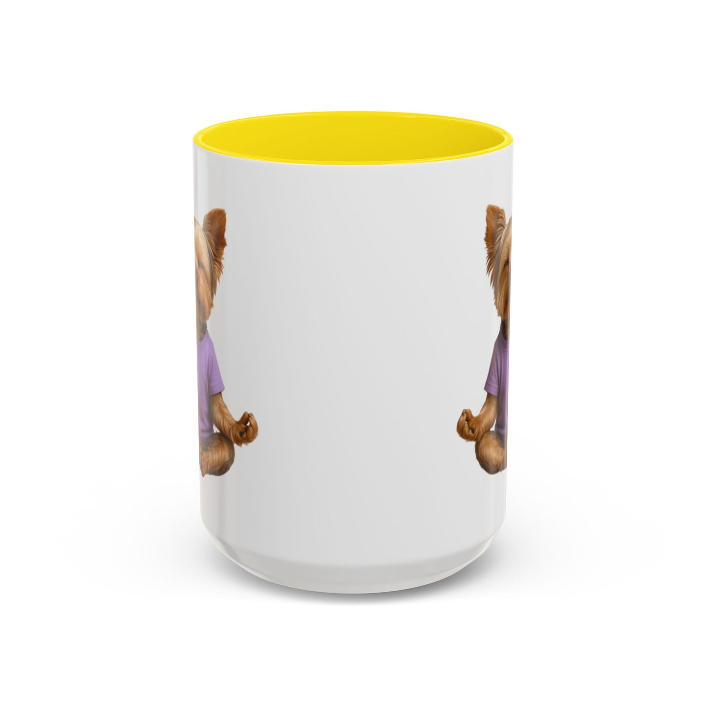 Meditating Yorkshire Terrier Mug | Accent Coffee Mug 11oz 15oz