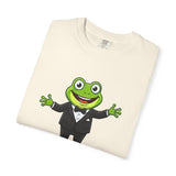 Funny Tuxedo Frog T-shirt | Frog on Lily Pad Amphibian Design