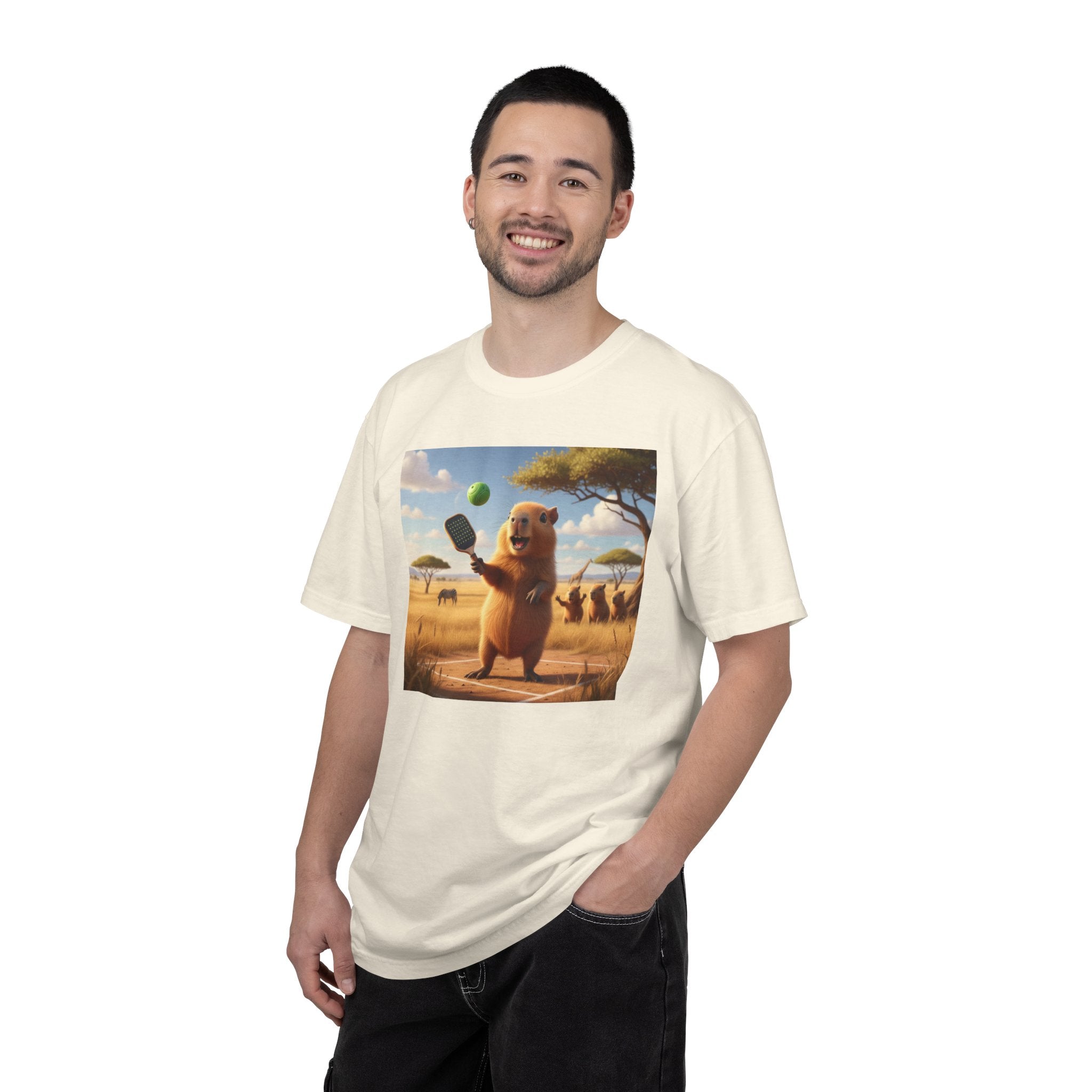 Capybara Pickleball T-shirt | Cute Animal Sports Meme
