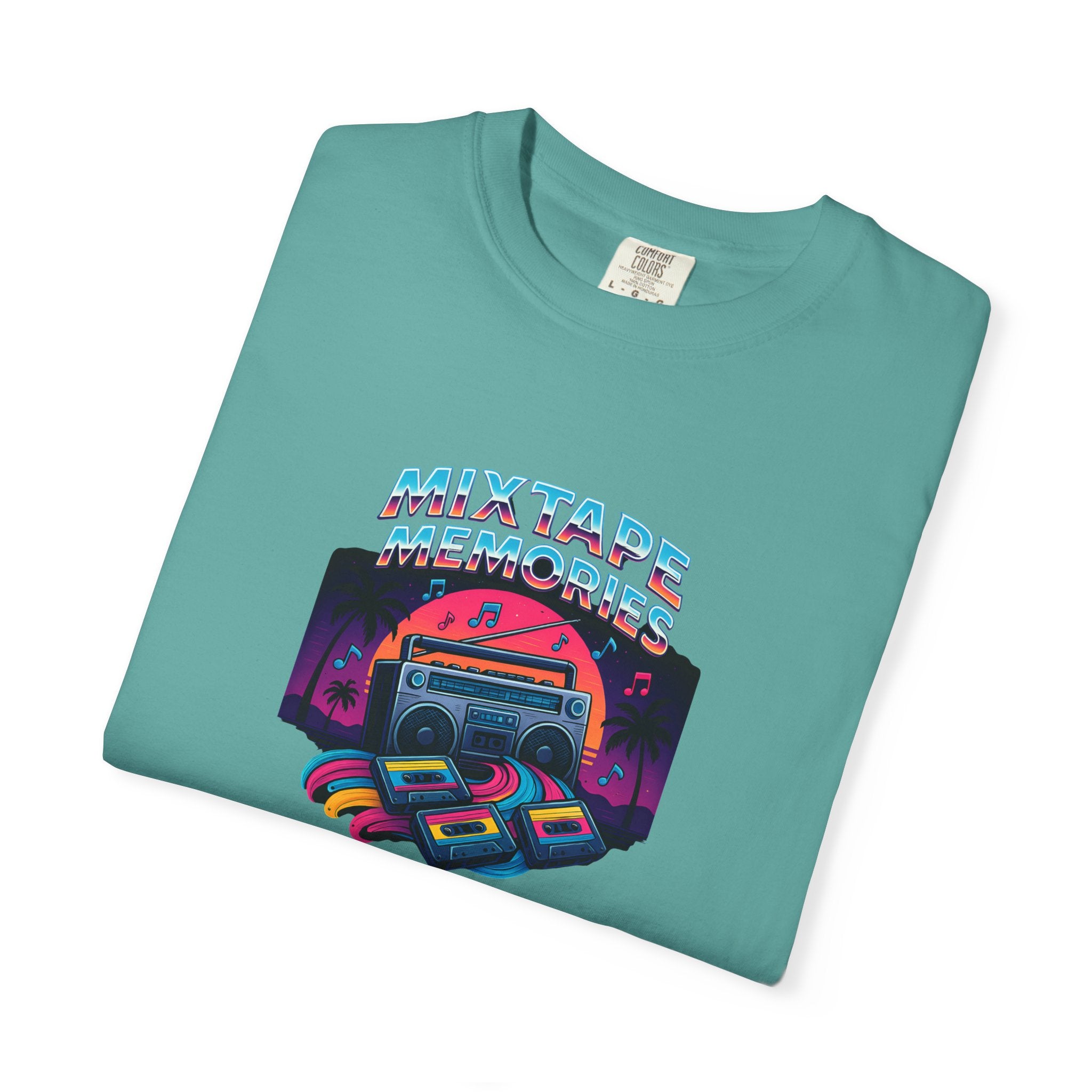 Mixtape Retro Cassette Graphic T-shirt | Vaporwave 80s Neon Music Tee