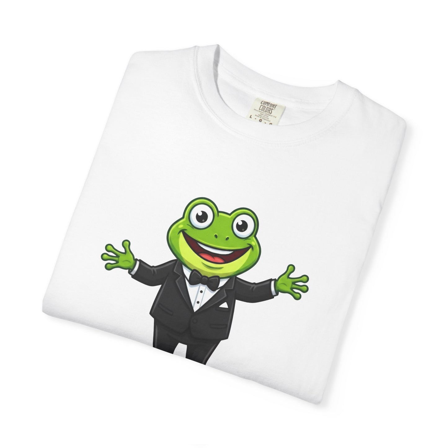 Funny Tuxedo Frog T-shirt | Frog on Lily Pad Amphibian Design