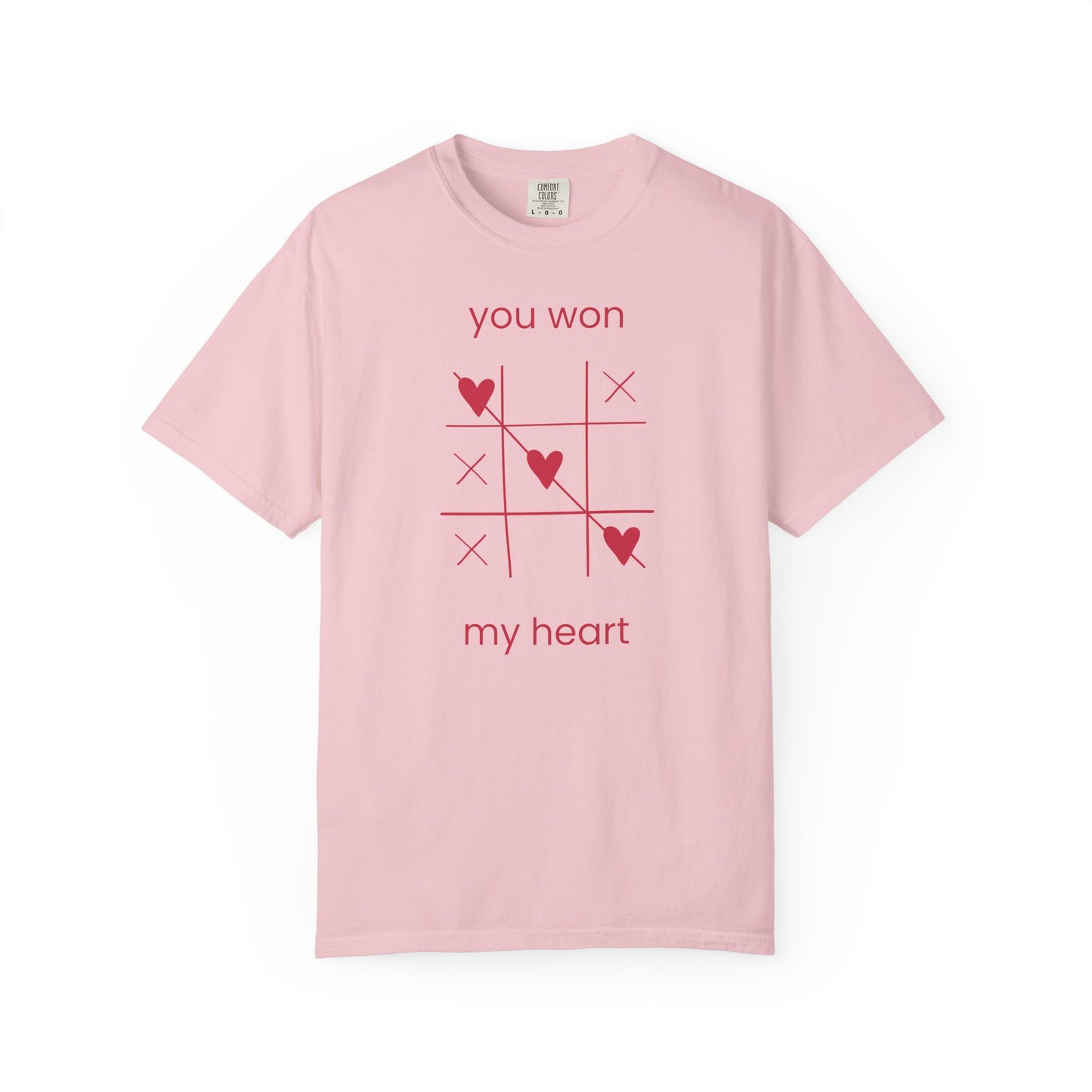 You Won My Heart tic tac toe T-shirt | Valentine heart game tee