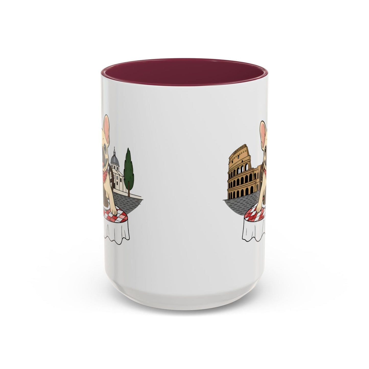French Bulldog Pasta in Rome Mug | Ceramic Coffee Cup