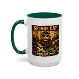 Grunge Cat Smells Like Catnip Mug | Ceramic Coffee Cup