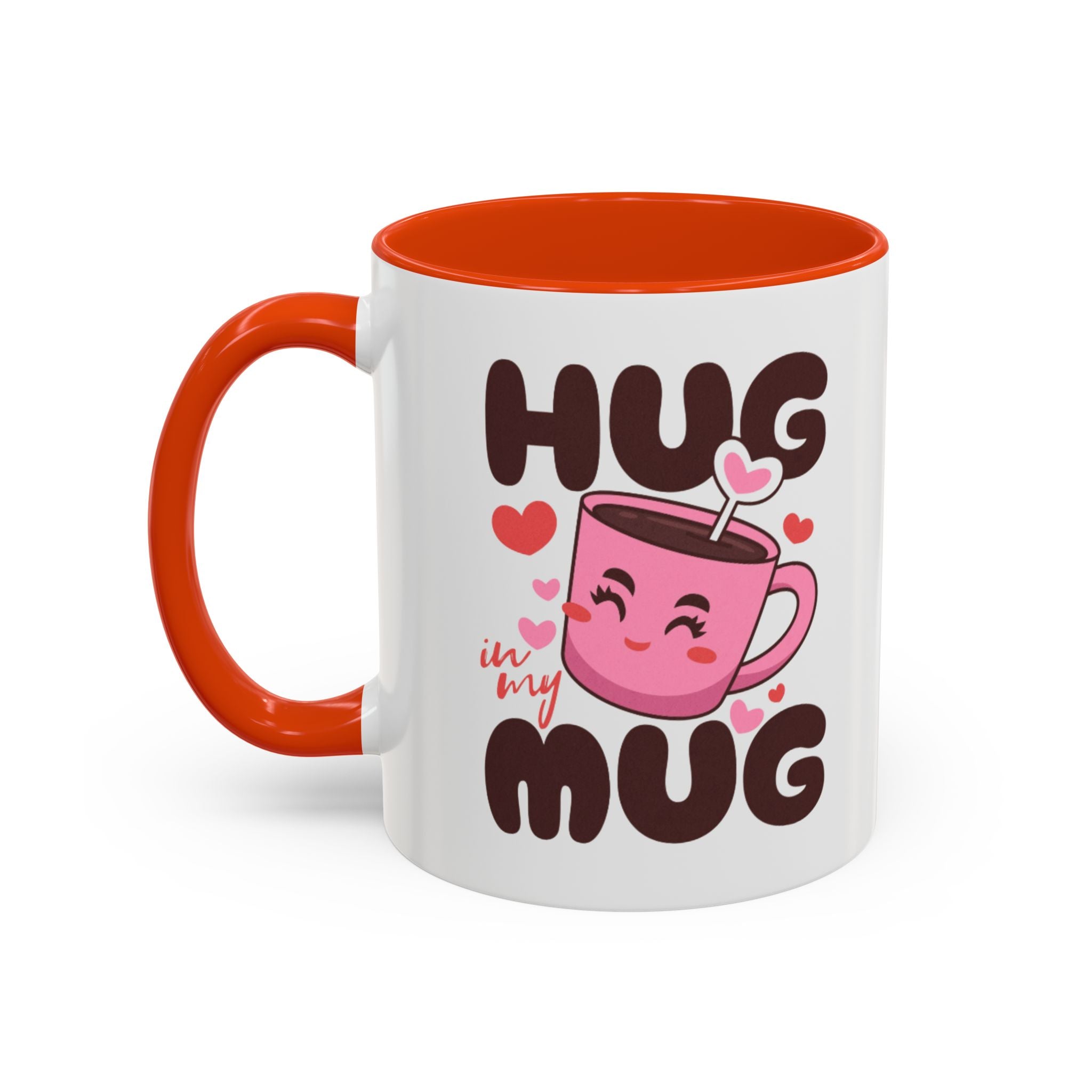 Hug in My Mug Mug | Cute Pink Cup, Heart Coffee Design