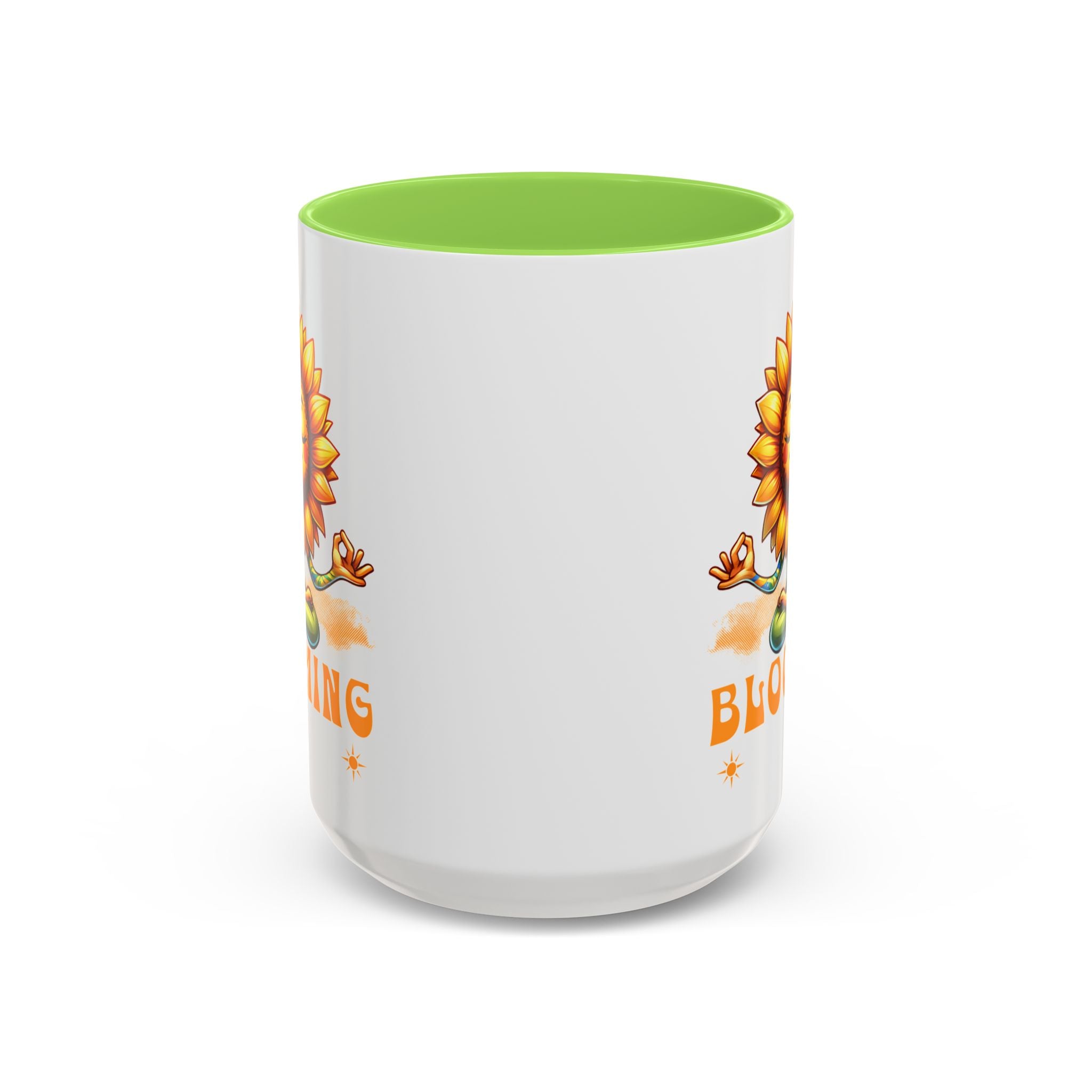 Blooming Sunflower Mug | Yoga Meditating Sunflower Ceramic Mug