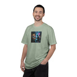 Cyberpunk Cat Sushi T-shirt | Neon Japan Noir