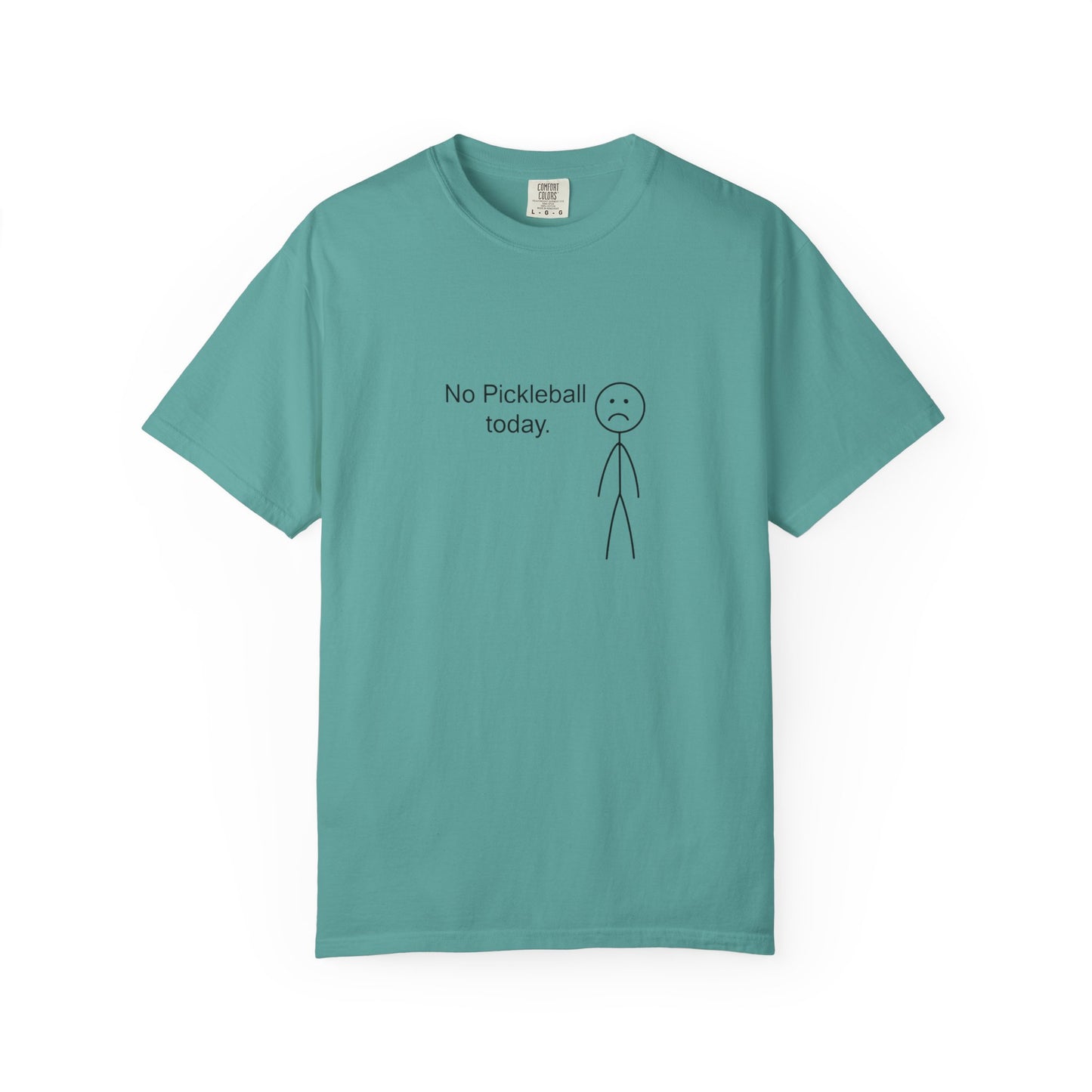 No Pickleball Today T-shirt | Stick Figure Funny Pickleball Shirt
