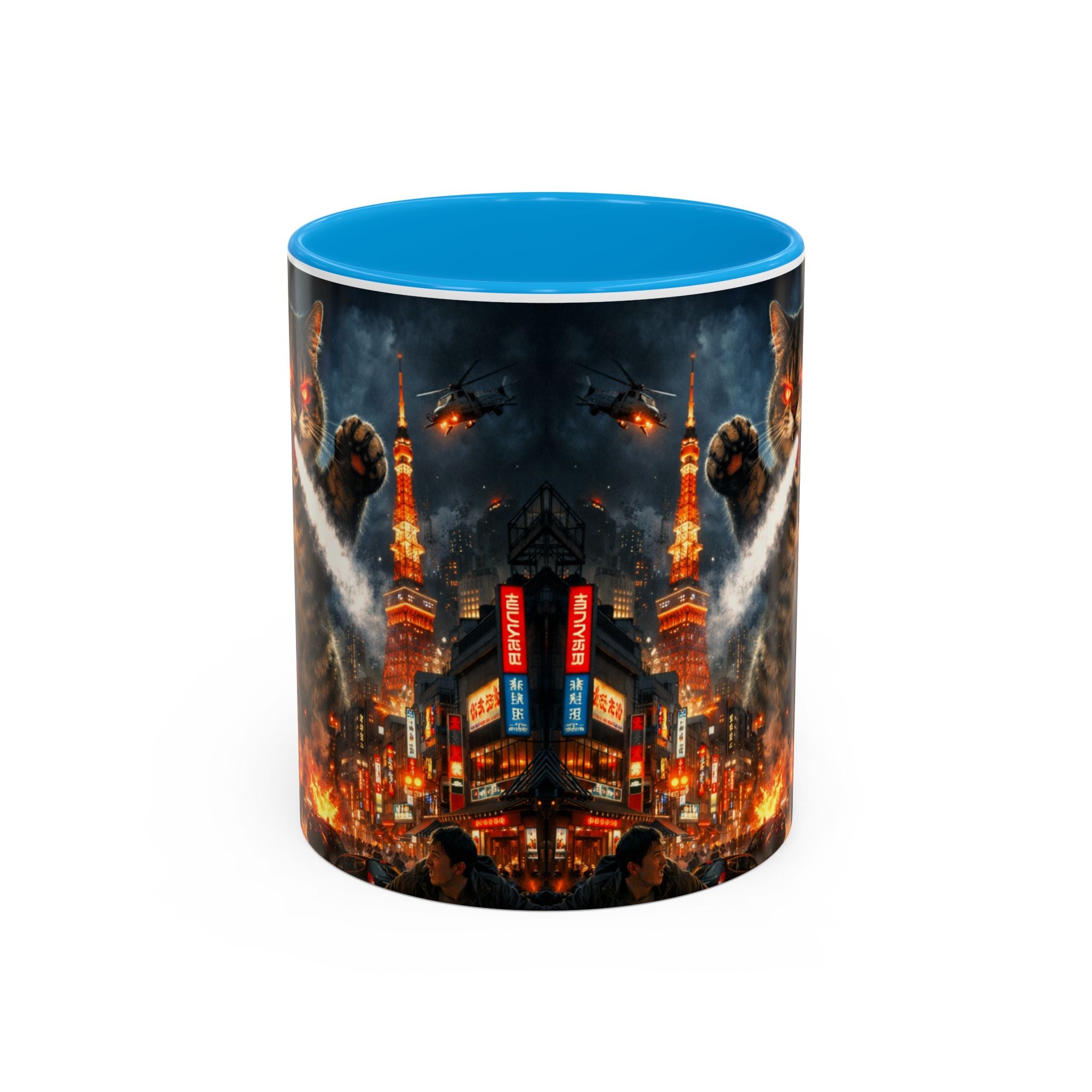 Catzilla Tokyo Cityscape Mug | Color Interior 11oz 15oz