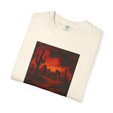 Red Desert Sunset T-shirt | Cactus Landscape, Moody Western Scene