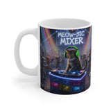 Meow-sic Mixer Cat DJ Mug | Neon Dance Party Coffee Cup