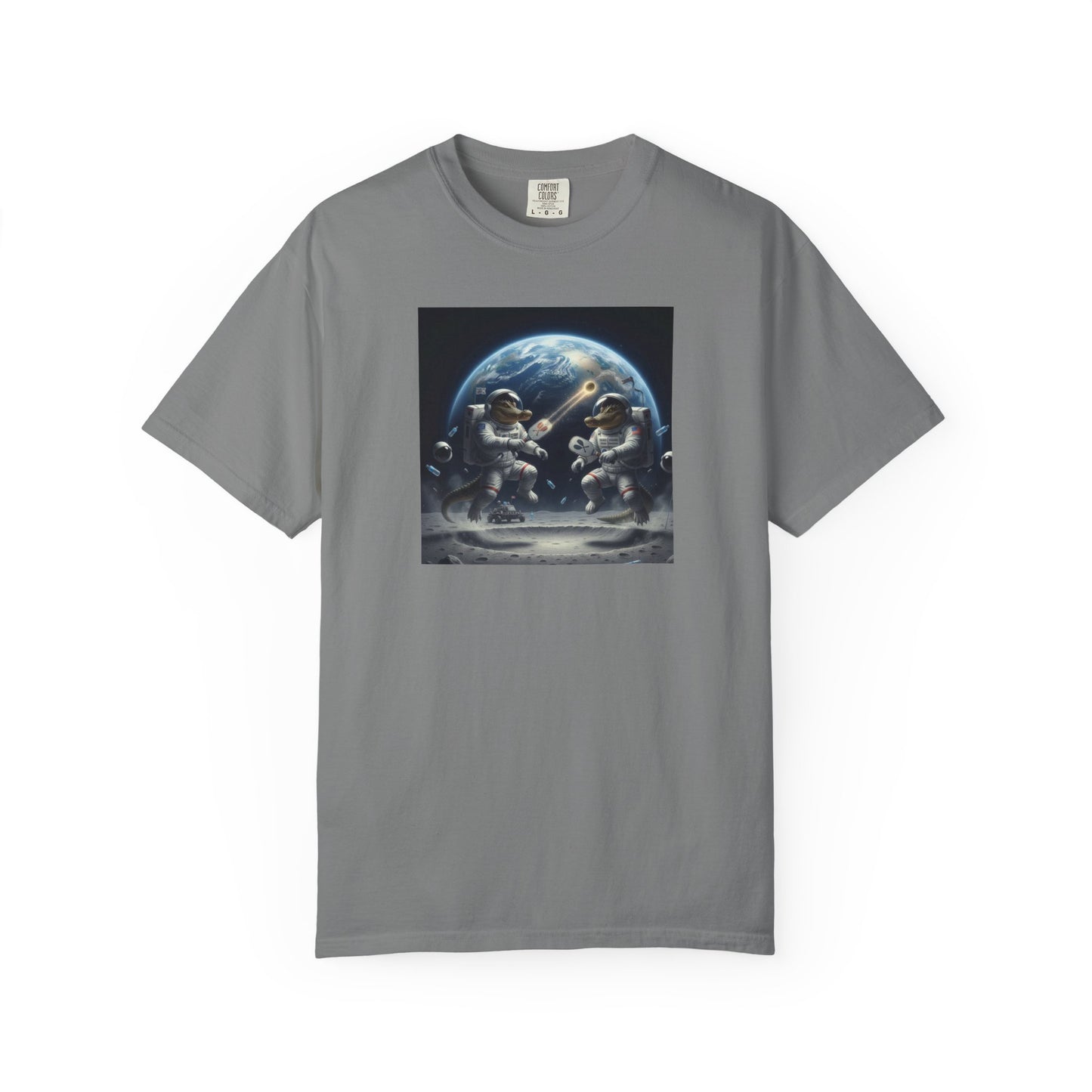 Gator Lunar Pickleball  T-shirt | Earth Background, Spacewalk Illustration