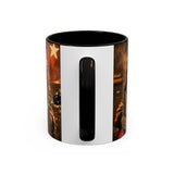 Rockstar Capybara with Guitar Mug | Color Accent Coffee Cup 11oz 15oz