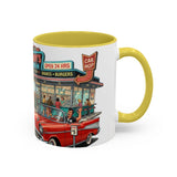 1950s Diner Scene Mug | Retro Car Hop Coffee Cup