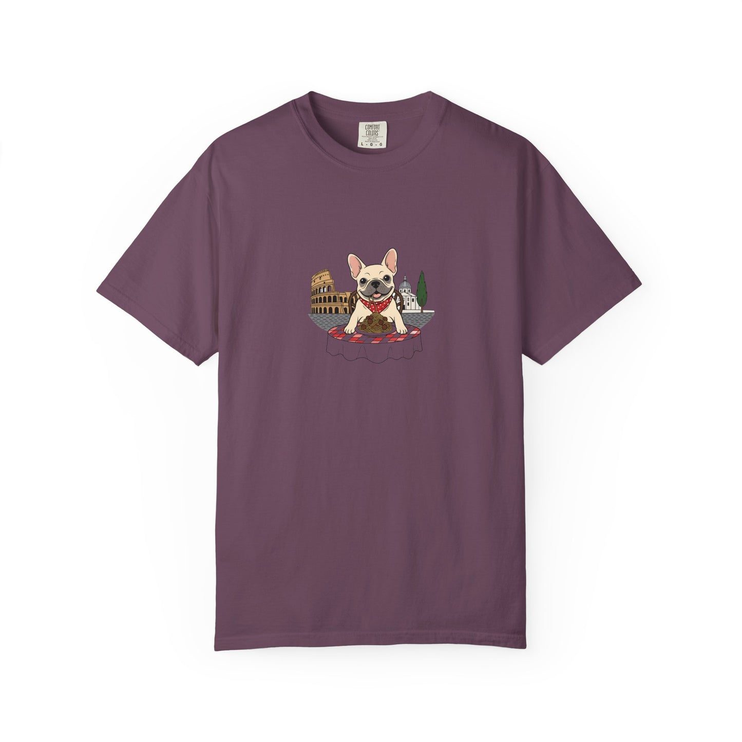 French Bulldog Chef T-shirt | Cute Dog Cooking Illustration, Bistro Theme