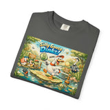 Silly Goose Dinks Cartoon Goose T-Shirt | Vintage Picnic Pond Illustration