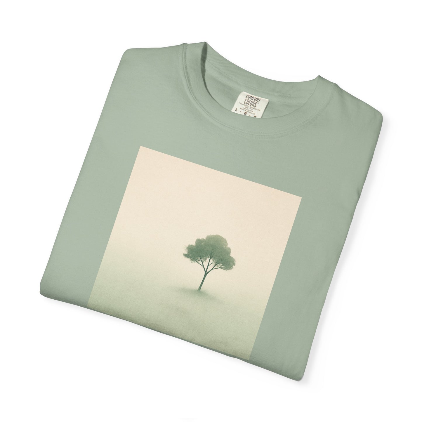 Solitary Tree Minimalist Artwork T-Shirt | Nature Square Print