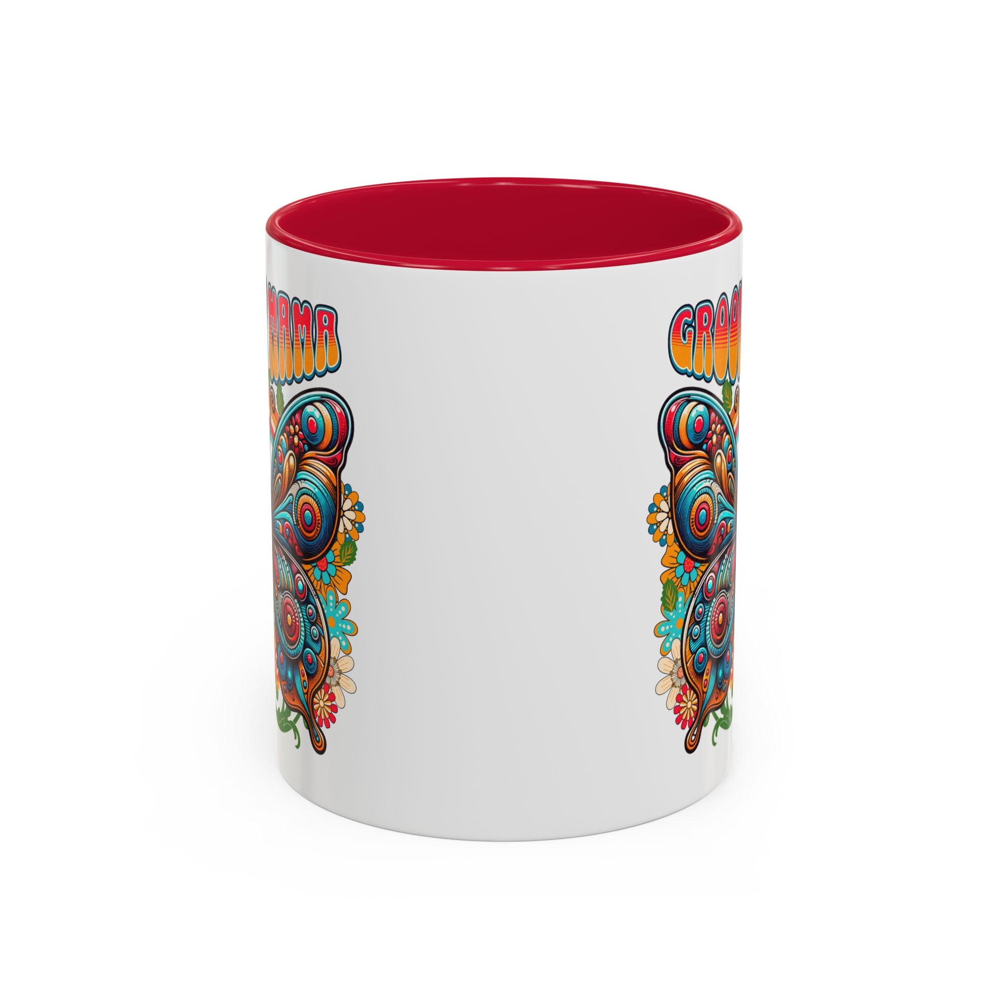 Groovy Mama Butterfly Mug | Retro Psychedelic Floral Design