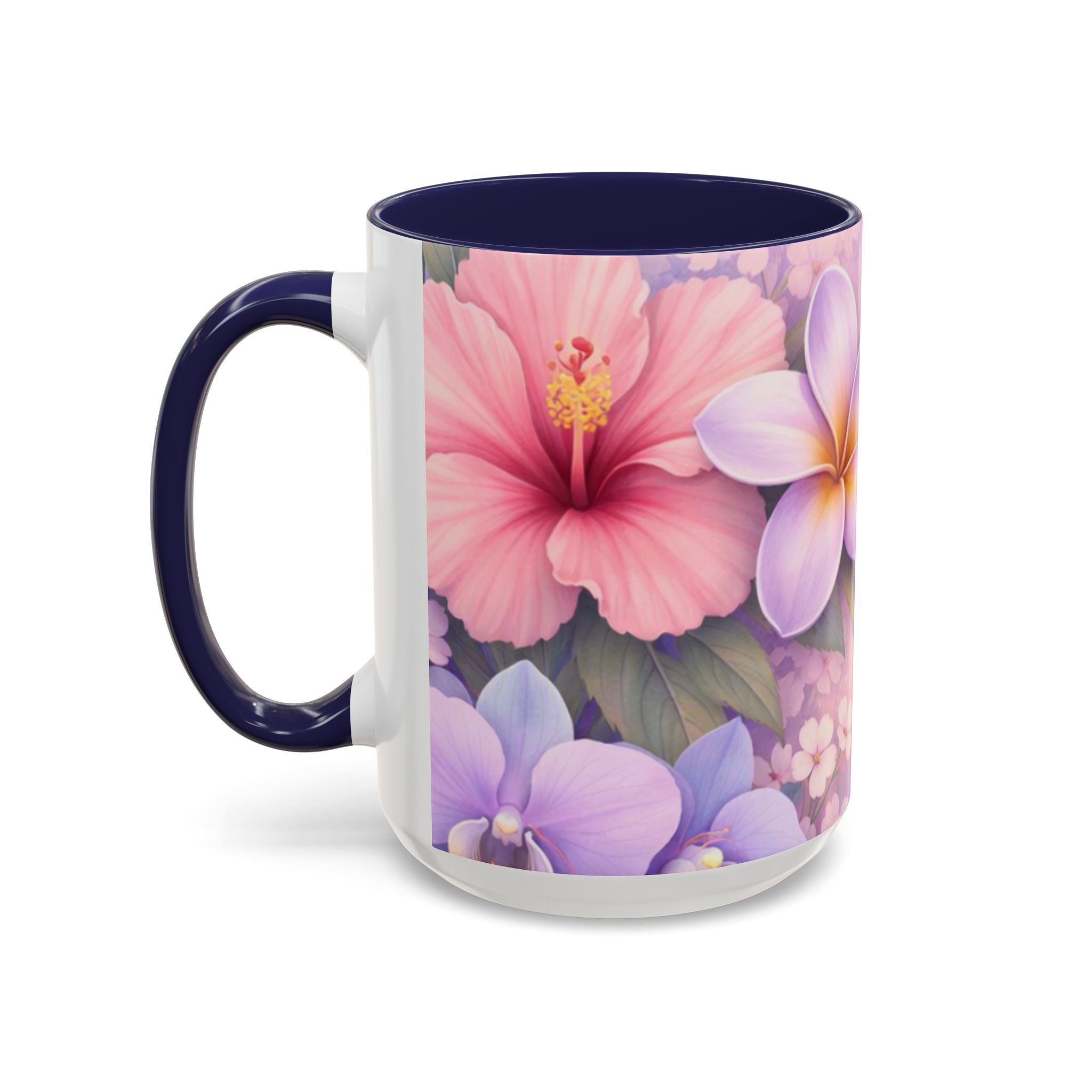 Tropical Orchid Floral Mug | Accent Coffee Mug 11oz 15oz