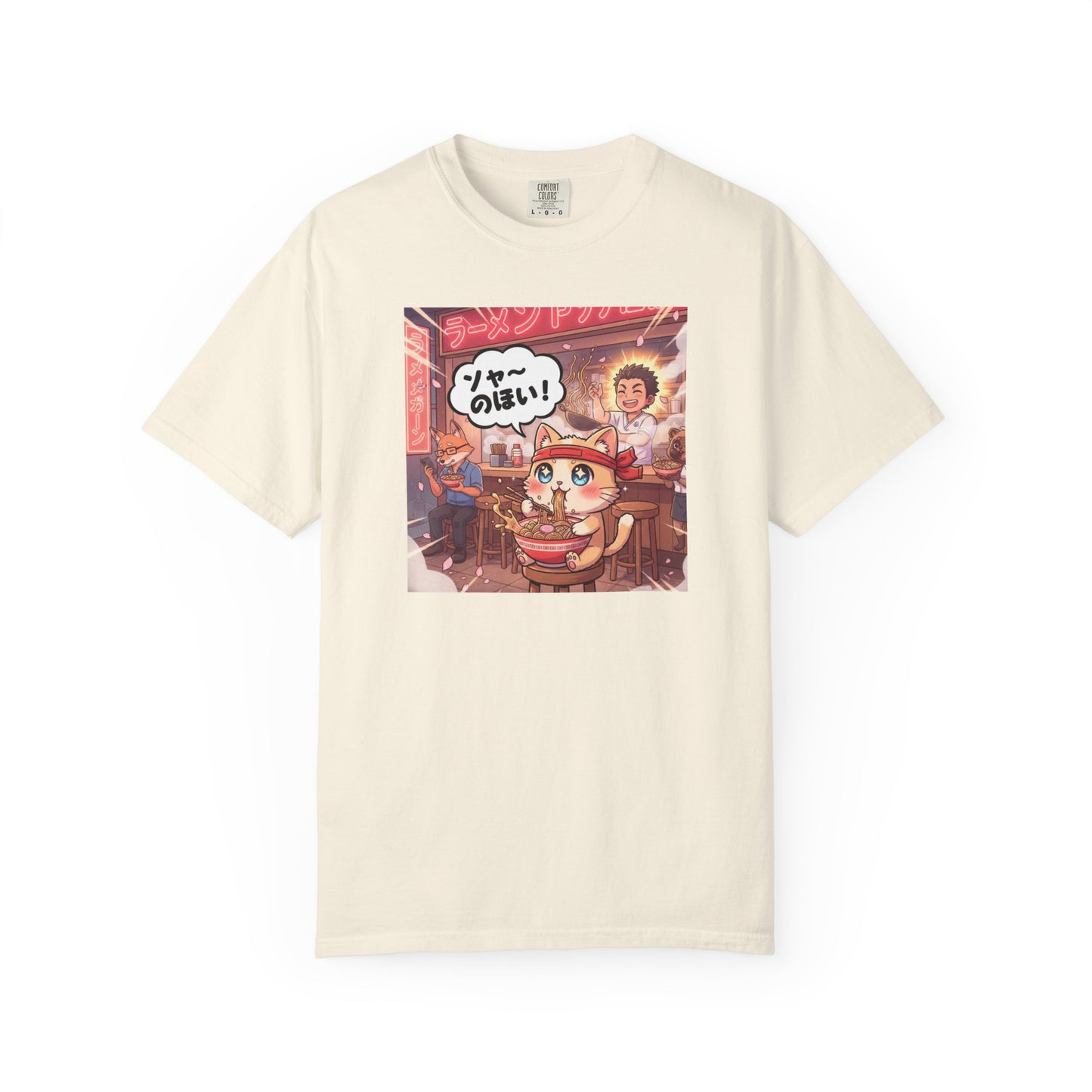 Kawaii Cat Ramen Shop T-Shirt | Anime Noodle Bar Illustration