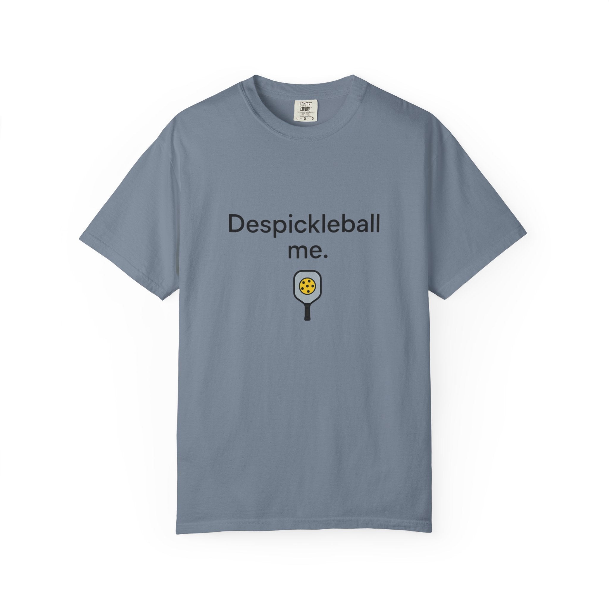 Despickleball Me pickleball graphic T-shirt | pickle paddle logo tee