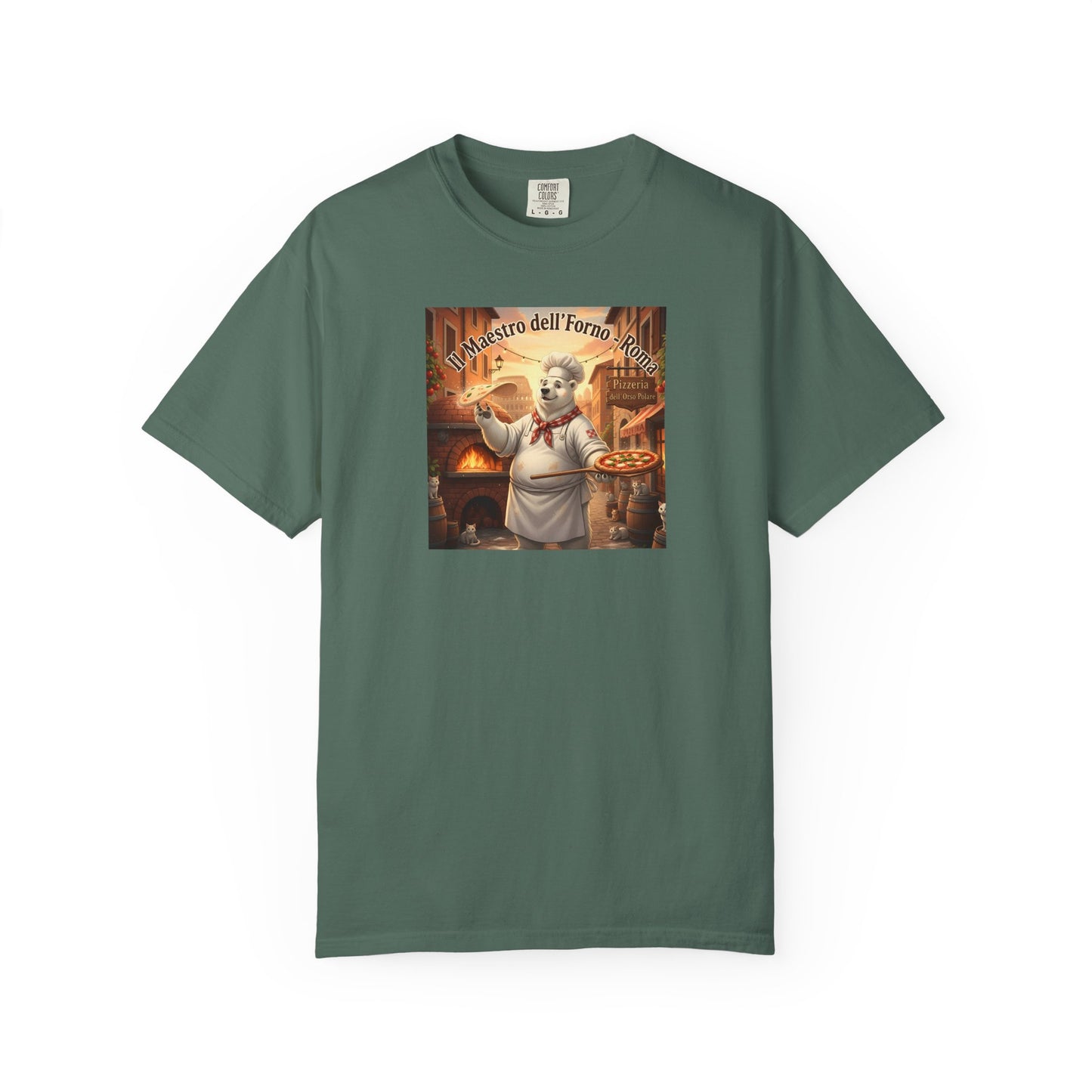 Polar Bear Italian Bakery Chef Pizza Maestro T-shirt | Vintage Pizzeria Illustration