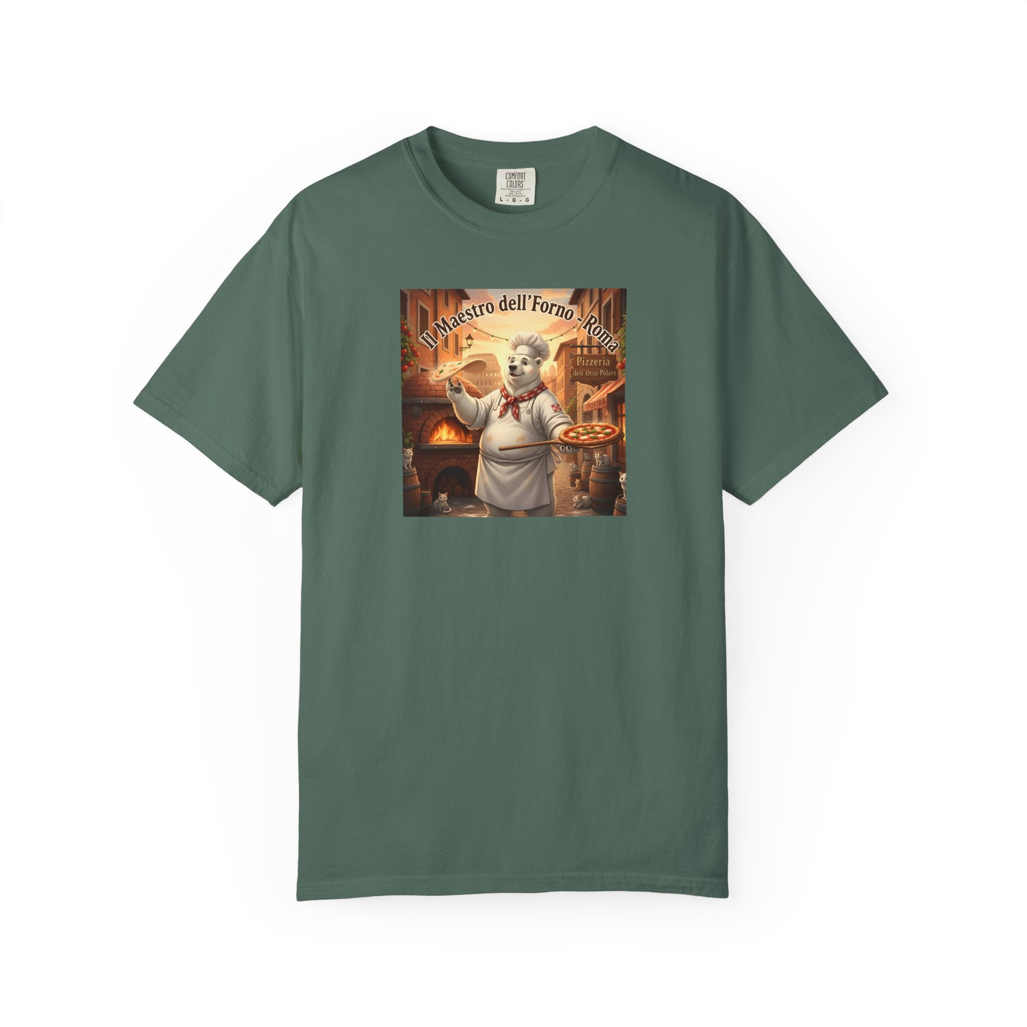 Polar Bear Italian Bakery Chef Pizza Maestro T-shirt | Vintage Pizzeria Illustration