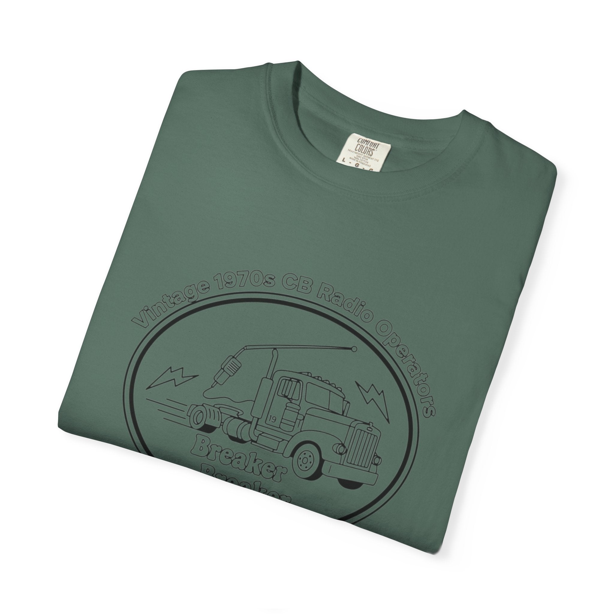 Vintage Semi Truck Line Art T-Shirt | Trucker Logo Tee