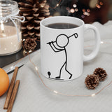 Stick Figure Golfer Mug | Golf Cartoon Coffee Cup