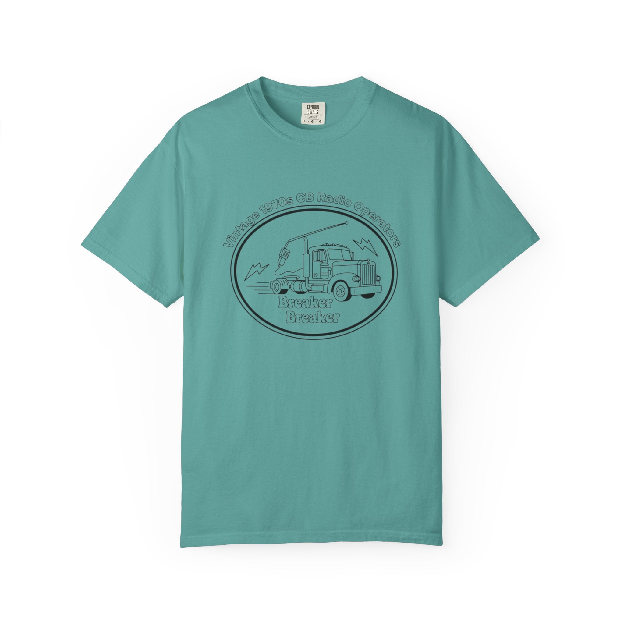 Vintage Semi Truck Line Art T-Shirt | Trucker Logo Tee