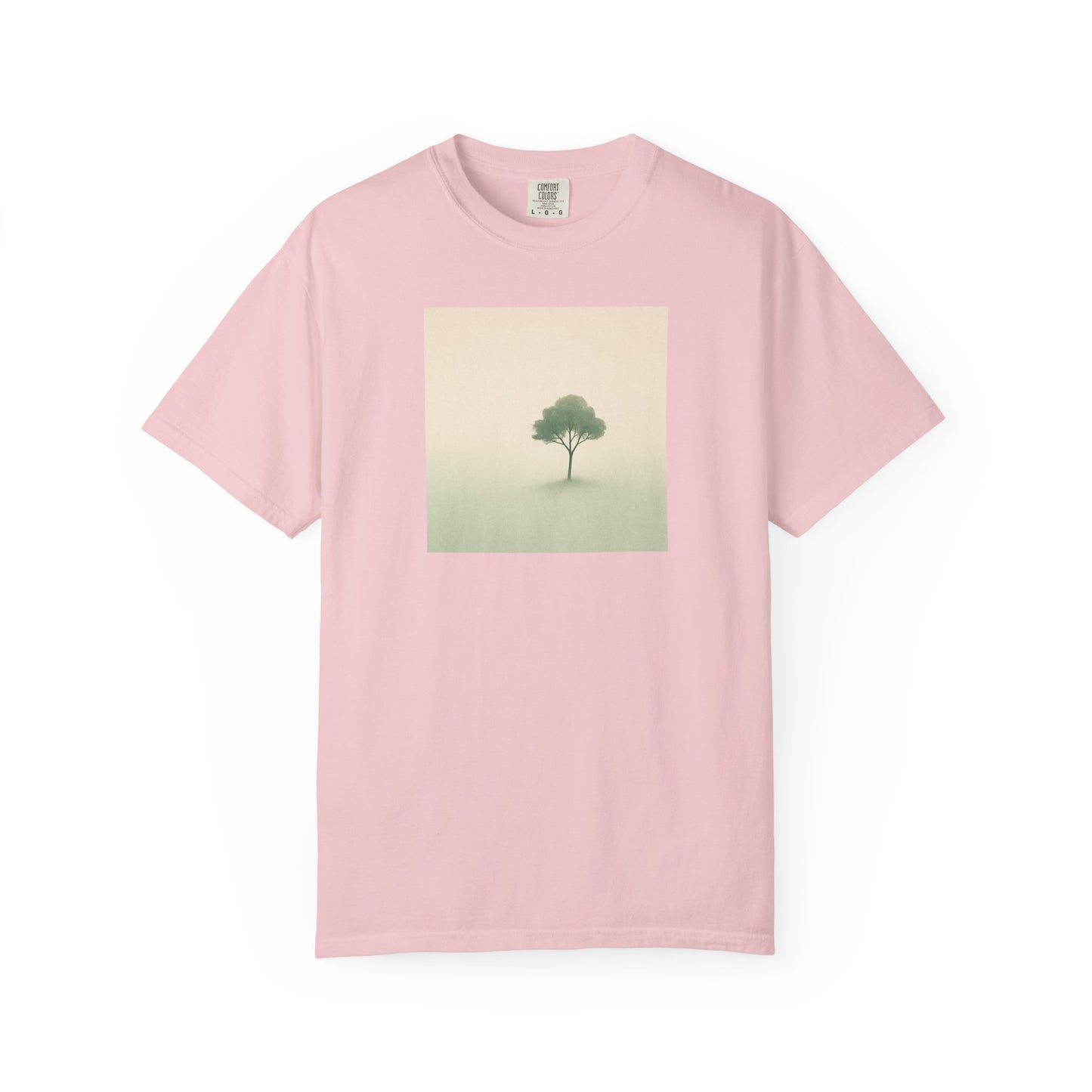Solitary Tree Minimalist Artwork T-Shirt | Nature Square Print