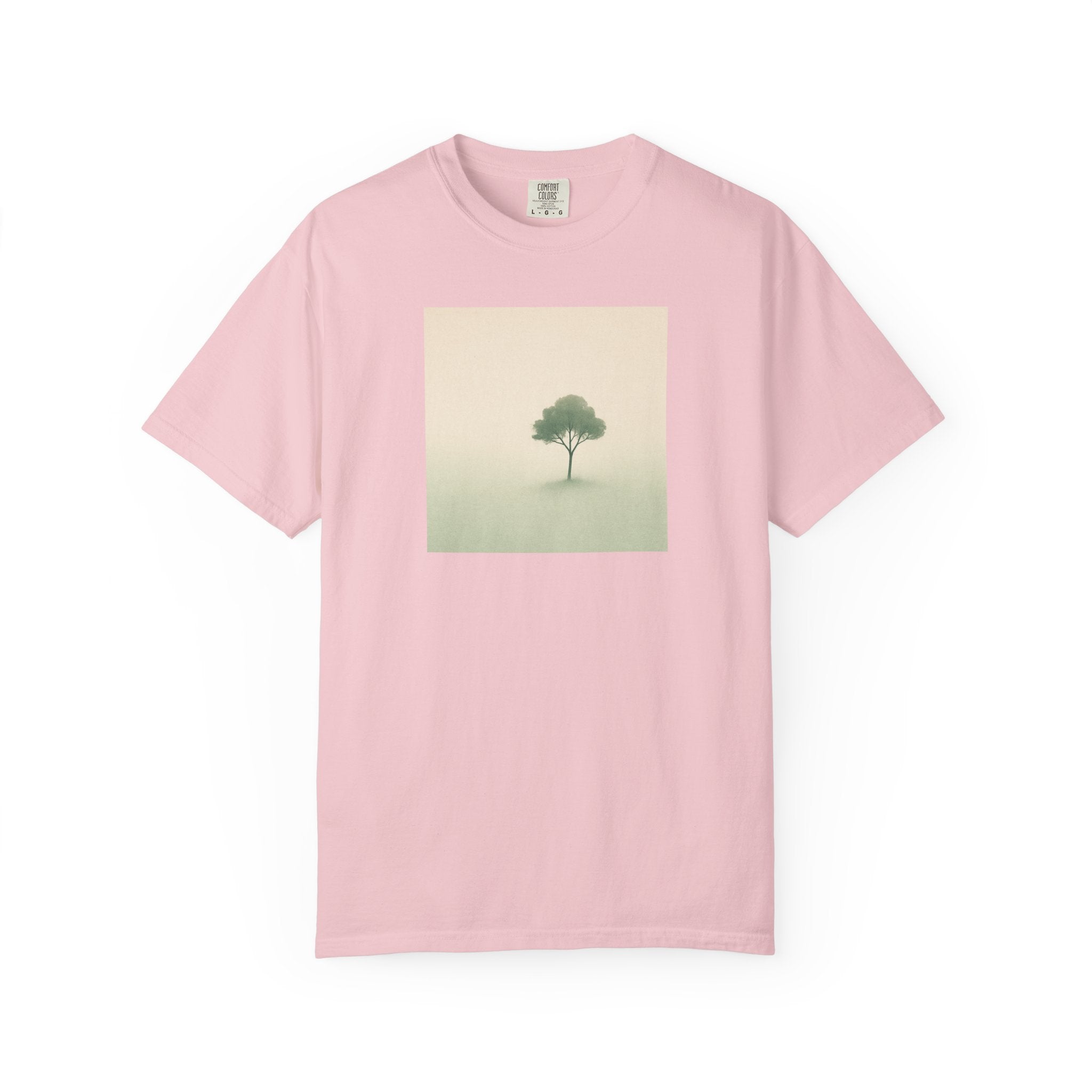 Solitary Tree Minimalist Artwork T-Shirt | Nature Square Print