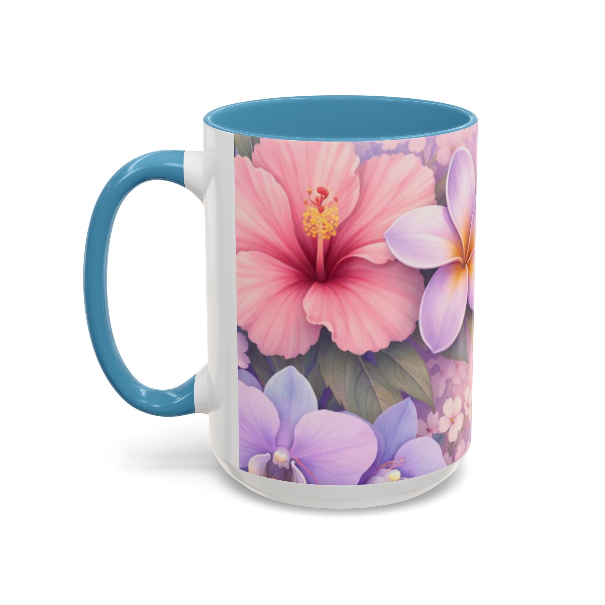 Tropical Orchid Floral Mug | Accent Coffee Mug 11oz 15oz