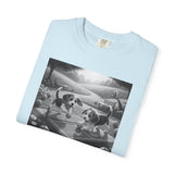 Pickleball Beagle Puppies T-shirt | Monochrome Dog Art