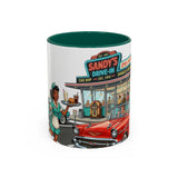 1950s Diner Scene Mug | Retro Car Hop Coffee Cup