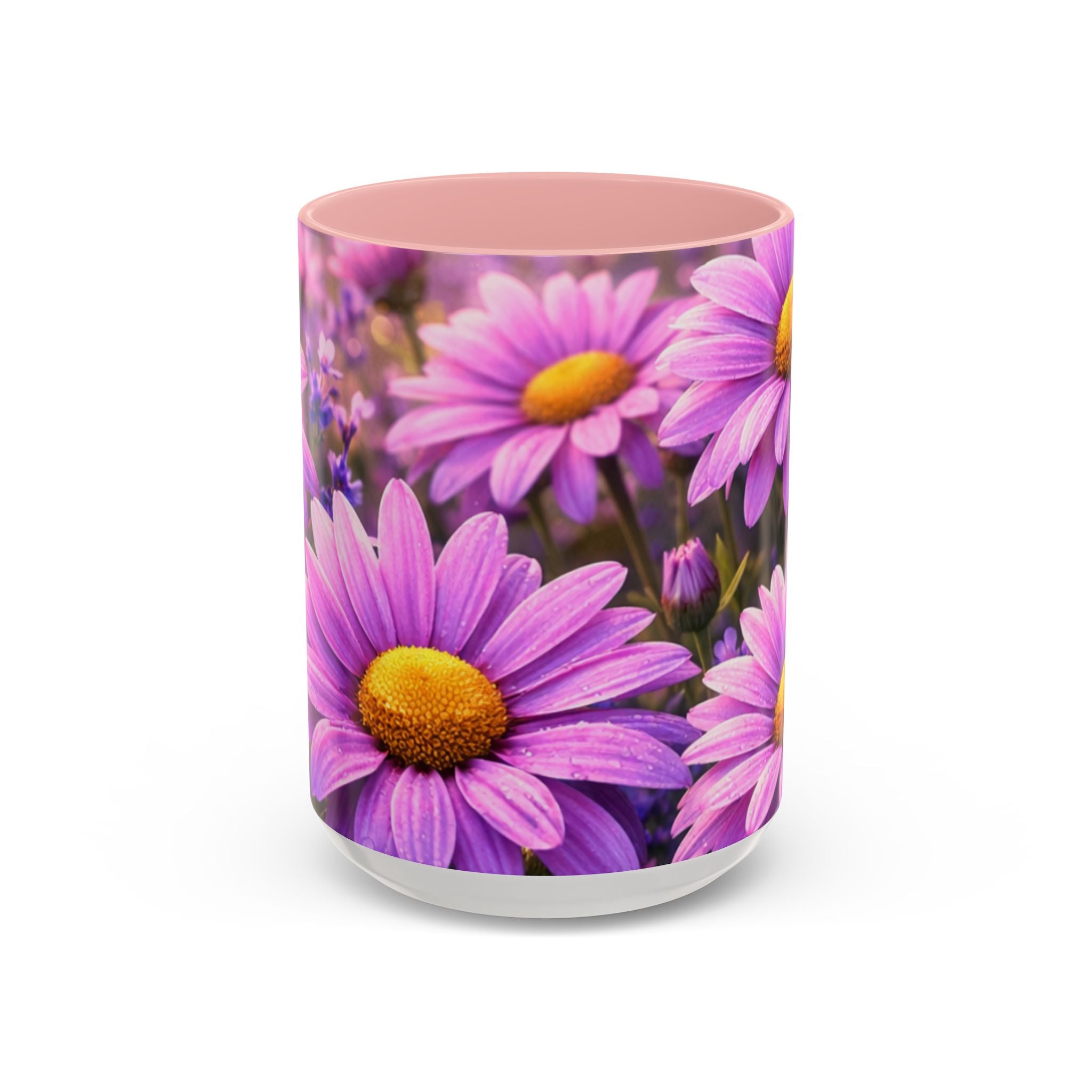 Purple Daisy Floral Mug | Accent Coffee Mug 11oz 15oz