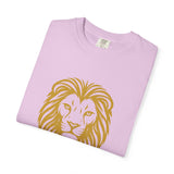 Golden Lion Head T-shirt | Minimal Animal Graphic Tee