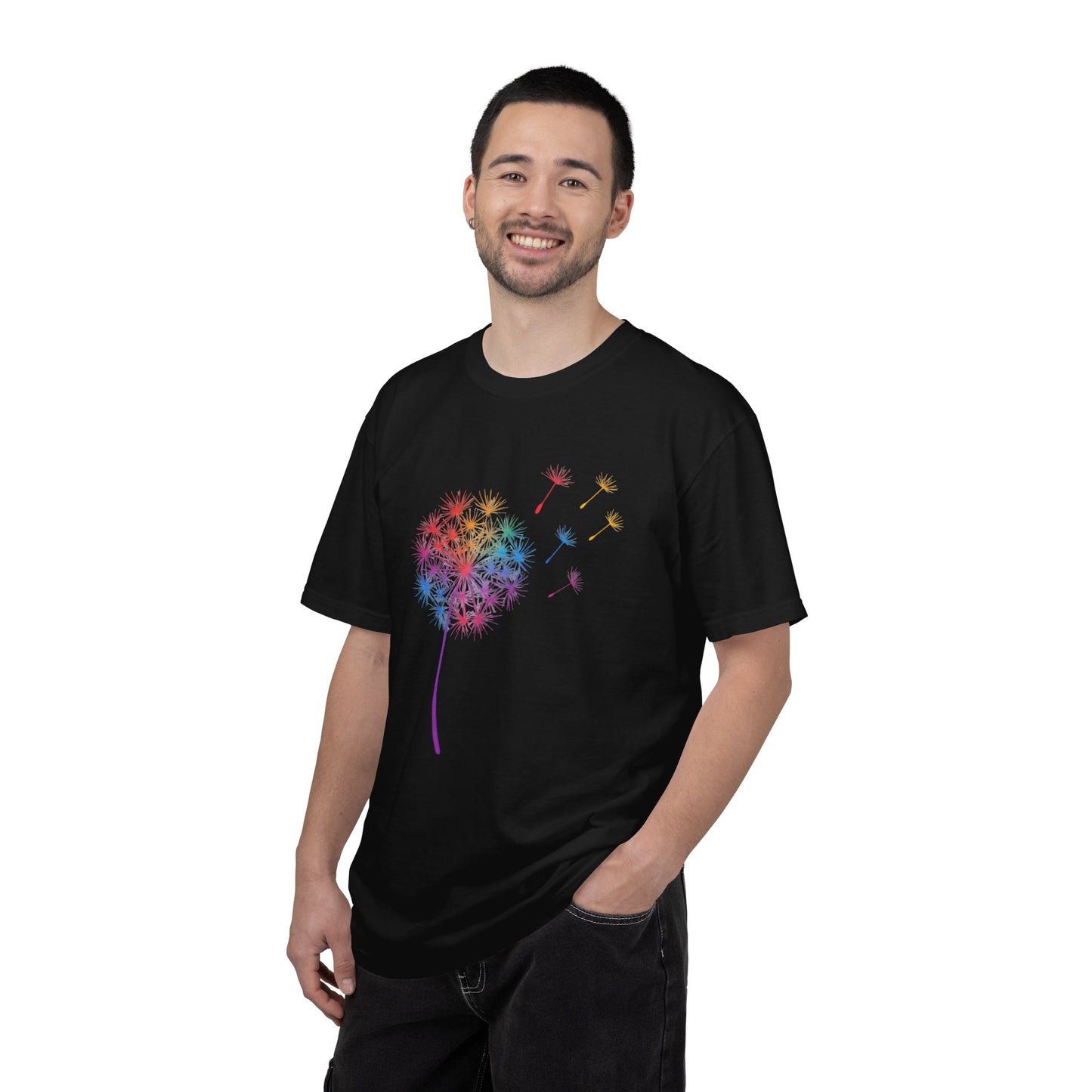 Rainbow Dandelion Tee | T-Shirt, Colorful Seed Puff Design