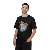 Sloth with Rose on Branch T-shirt | Cute Relaxed Animal Tee