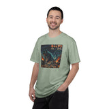 Giant Neon Cat Rampage T-Shirt | Retro City Kaiju Artwork