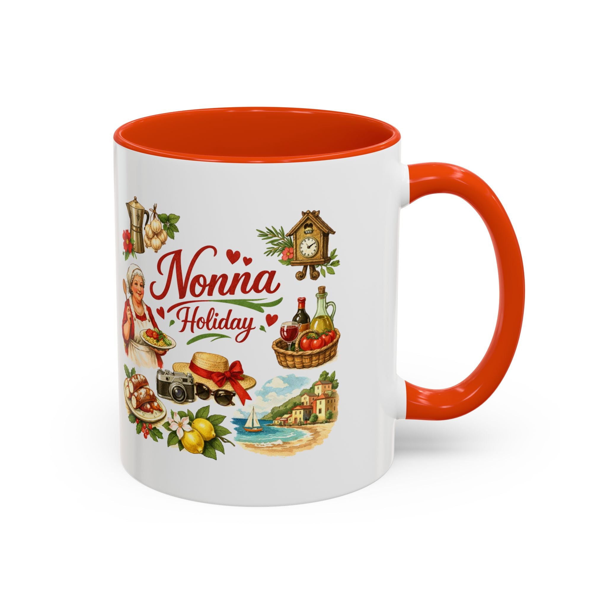 Nonna Holiday mug | Italian grandma kitchen design, vintage food icons