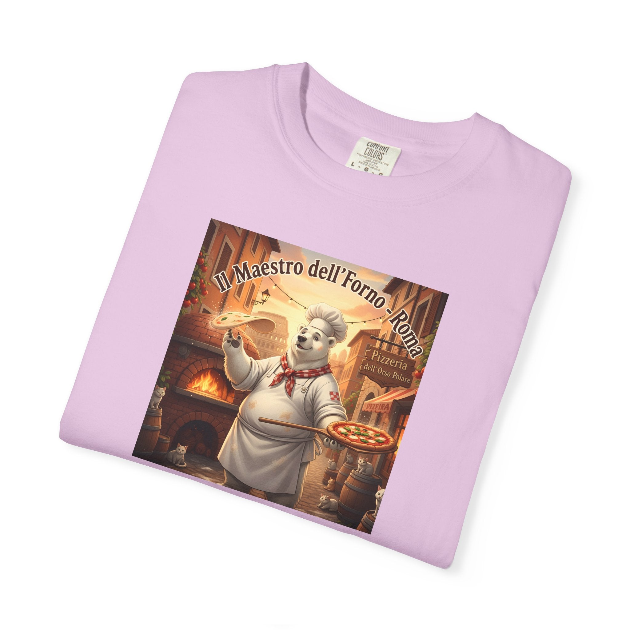 Polar Bear Italian Bakery Chef Pizza Maestro T-shirt | Vintage Pizzeria Illustration