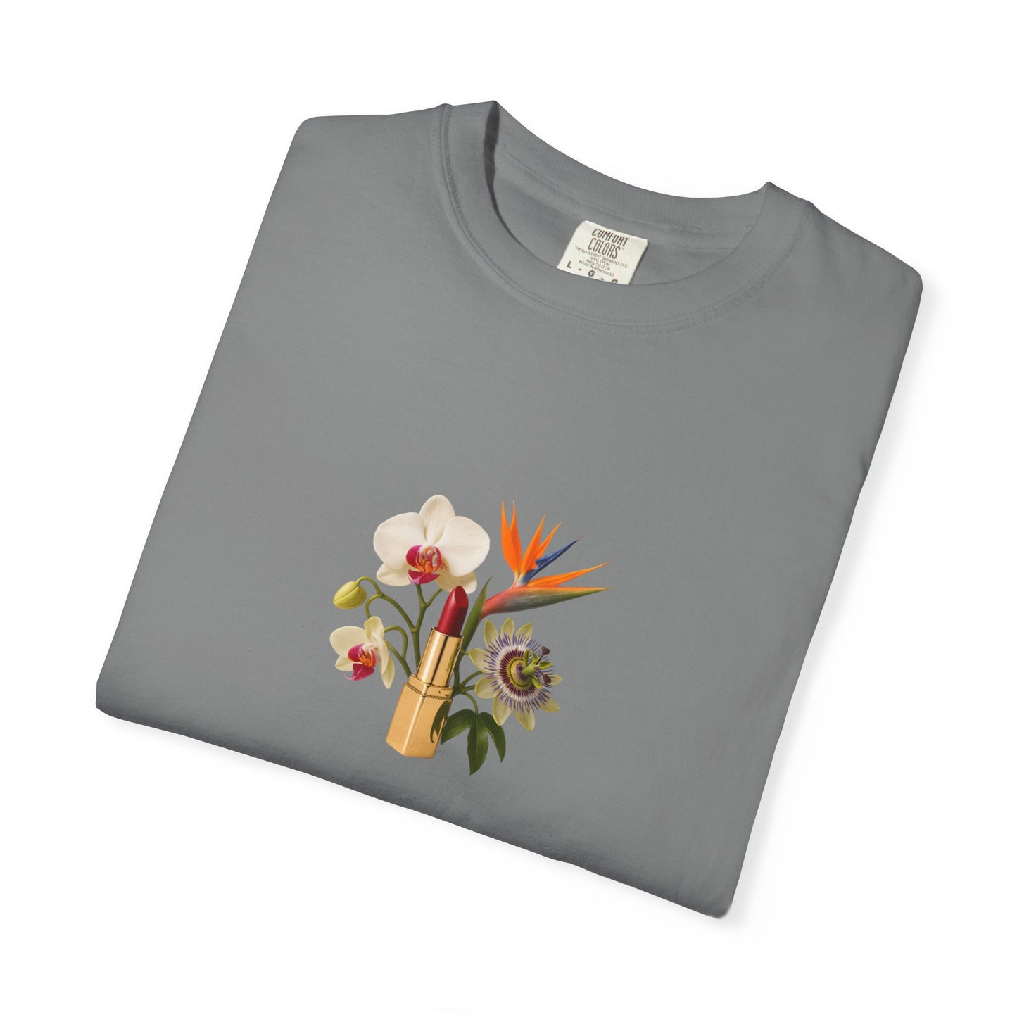 Tropical Floral Bouquet T-Shirt | Bird of Paradise, Orchid, Sunflower