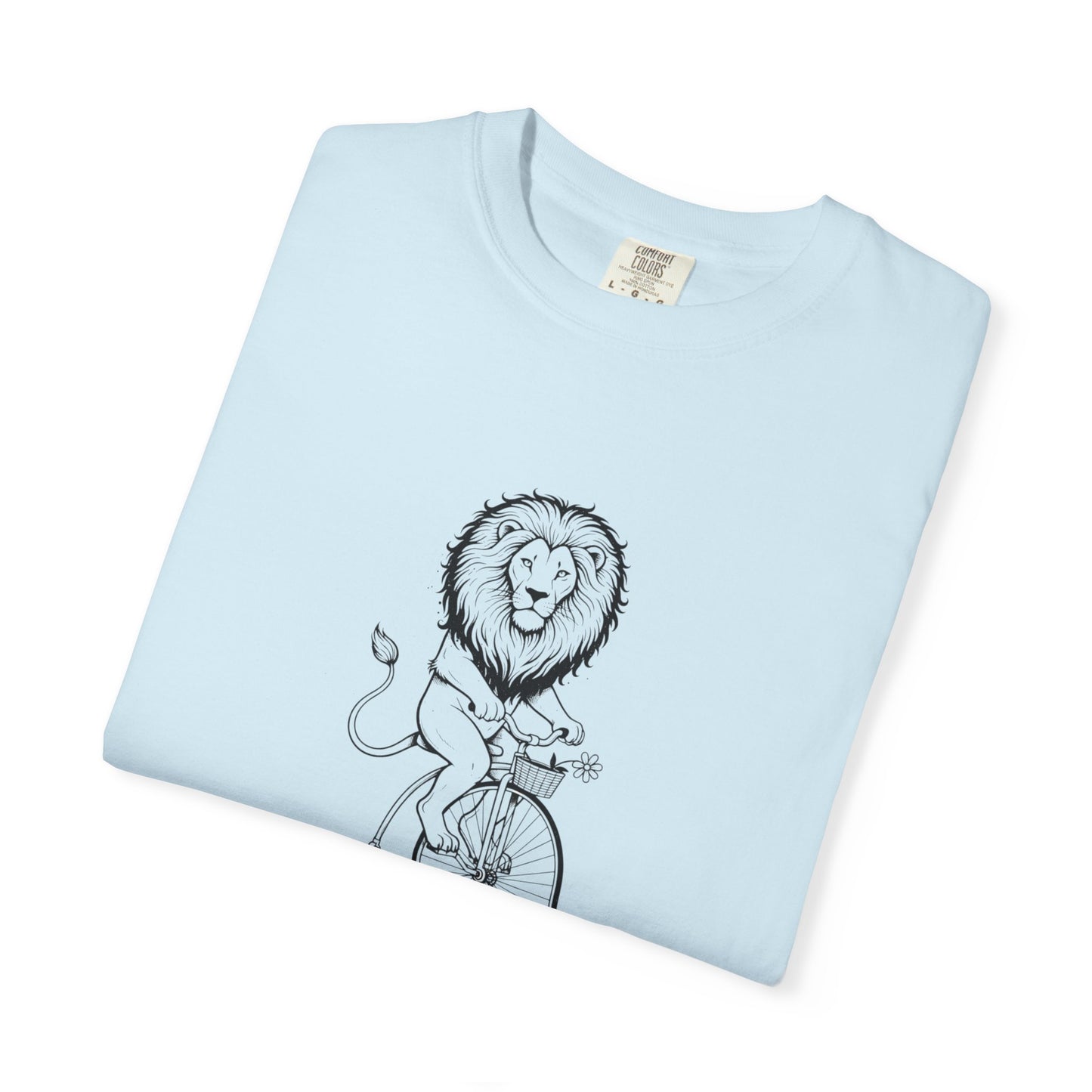 Lion Riding Vintage Penny-farthing Bike T-shirt