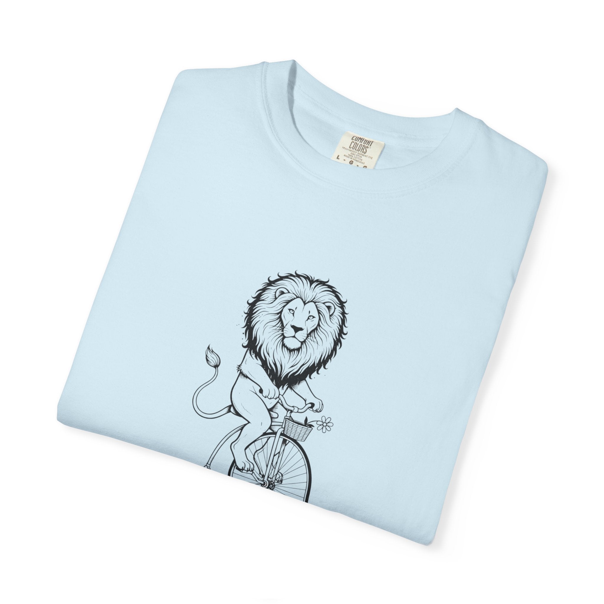 Lion Riding Vintage Penny-farthing Bike T-shirt