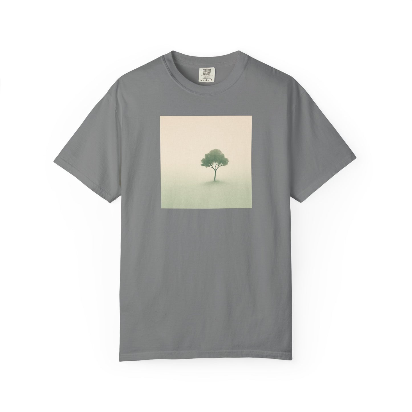 Solitary Tree Minimalist Artwork T-Shirt | Nature Square Print