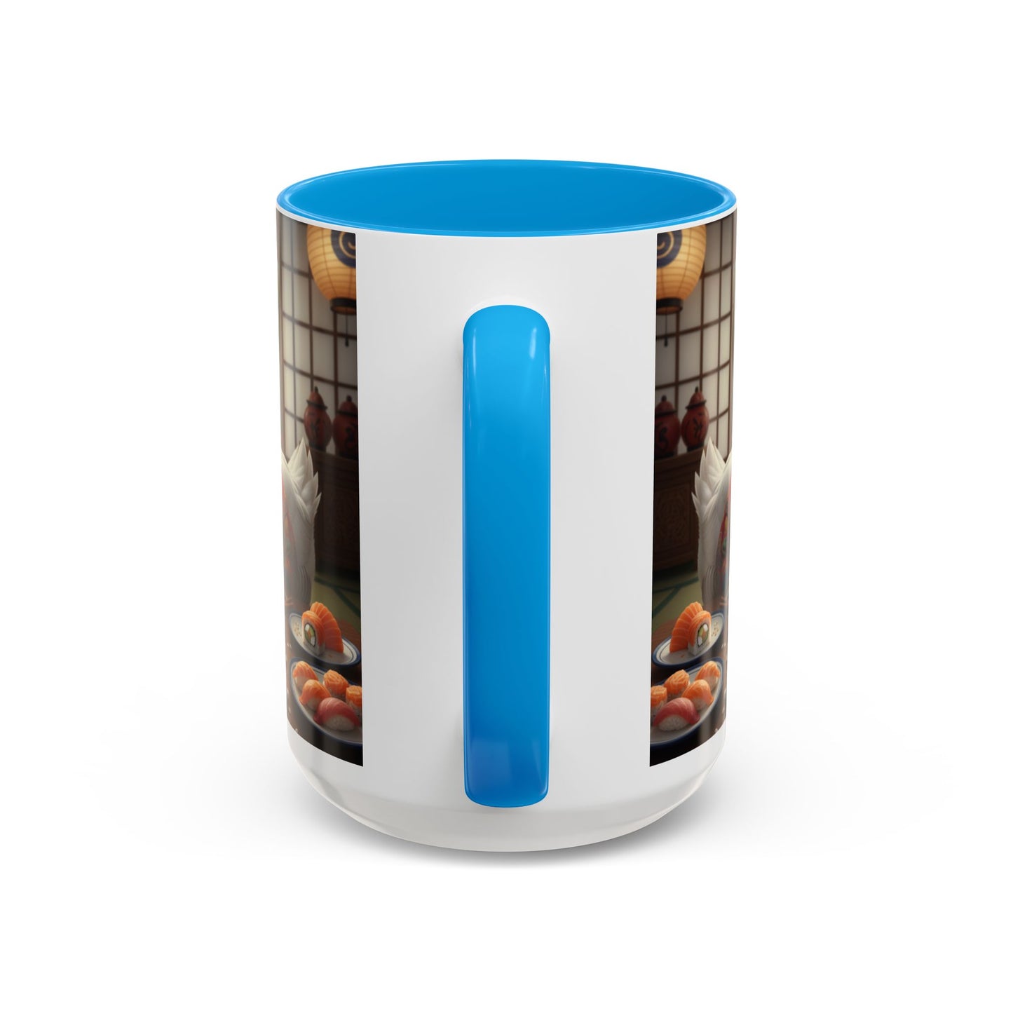 Goose with Sushi Mug | Japanese Tea Room Illustration